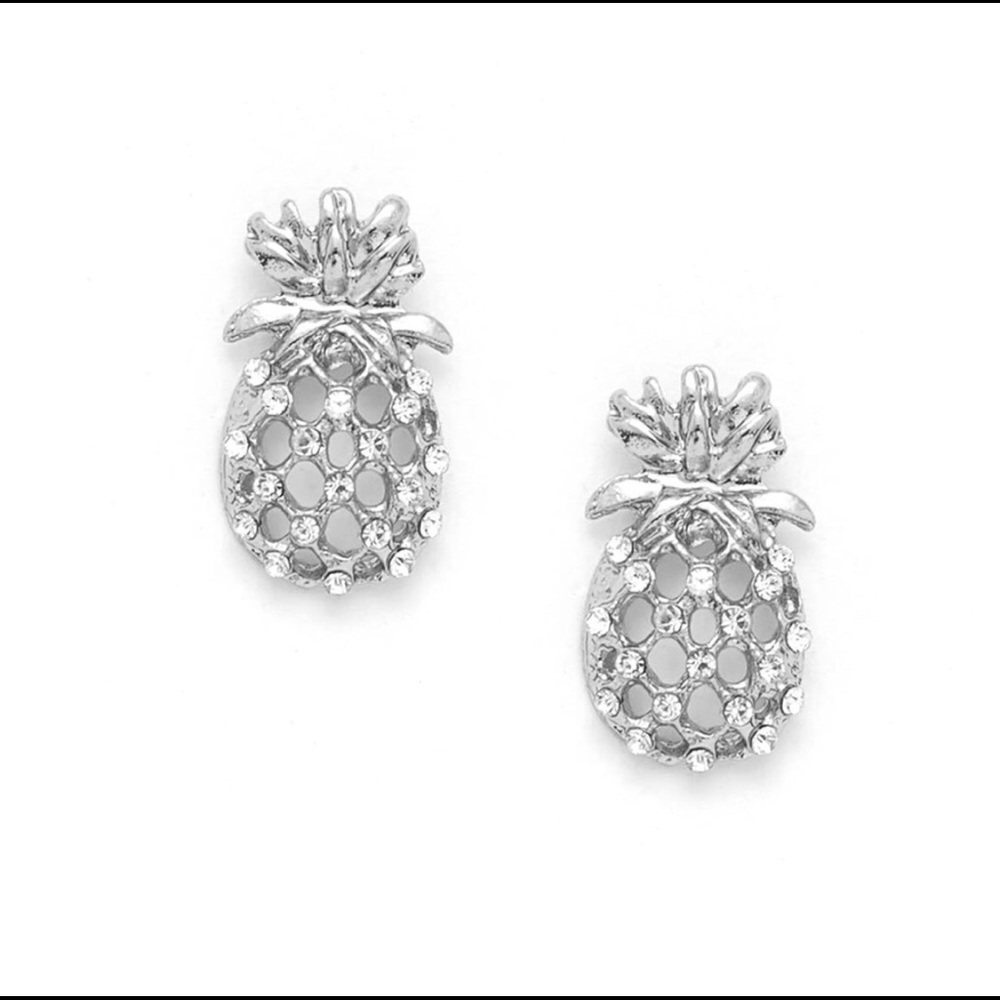 🔥🔥 Silver Pineapple Earrings